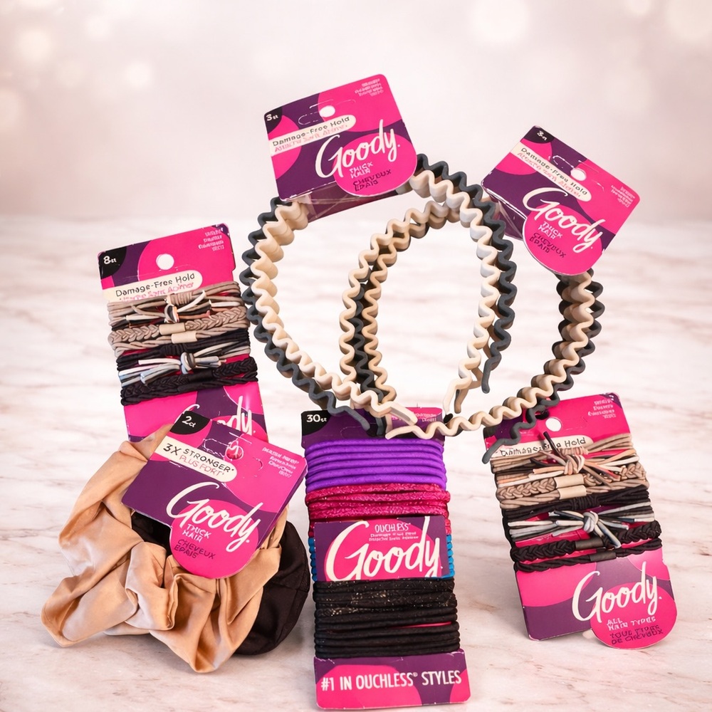 Hair Accessories Set - Black, Brown, Purple #3